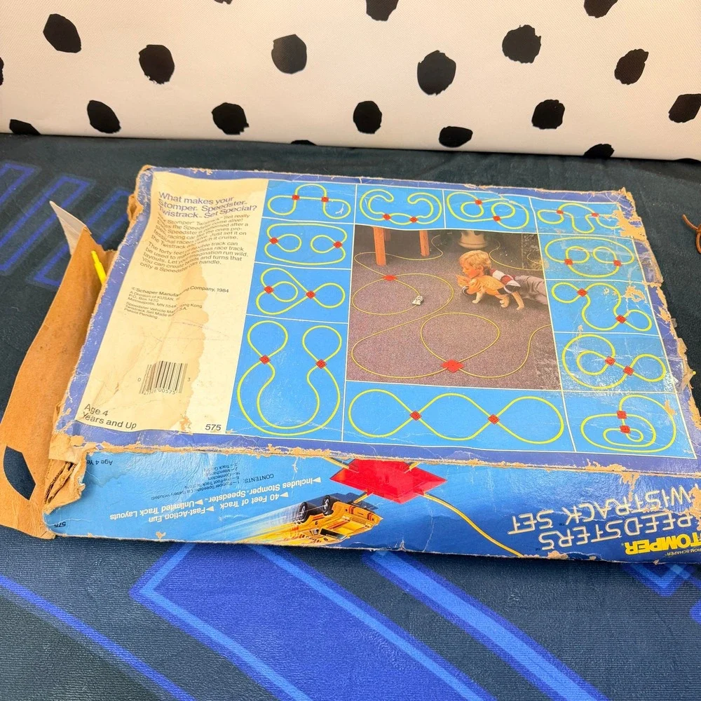Stomper Speedsters Twistrack Set Kids Yellow Vintage 1984 Schaper Vtg Track Only